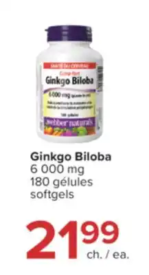 Jean Coutu Webber naturals Ginkgo Biloba offer