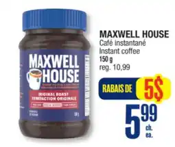 Jean Coutu MAXWELL HOUSE Instant coffee offer