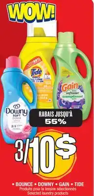 Jean Coutu BOUNCE, DOWNY, GAIN OR TIDE Selected laundry products offer