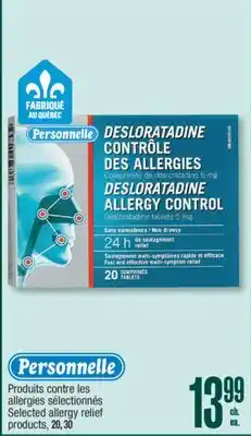 Jean Coutu PERSONNELLE Selected allergy relief products offer