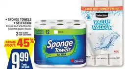 Jean Coutu SPONGE TOWELS, SELECTION Selected paper towels offer