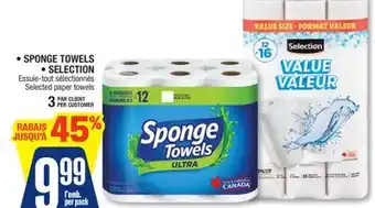 Jean Coutu SPONGE TOWELS, SELECTION Selected paper towels offer