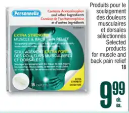 Jean Coutu PERSONNELLE Selected products for muscle and back pain relief offer