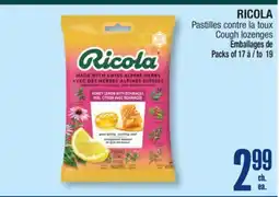 Jean Coutu RICOLA Pastilles Cough lozenges offer
