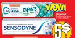 Jean Coutu SENSODYNE Selected toothpastes offer