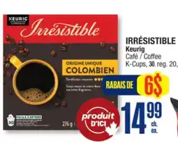 Jean Coutu IRRÉSISTIBLE Keurig Coffee K-Cups offer