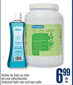 Jean Coutu Huiles Selected bath oils and sea salts offer