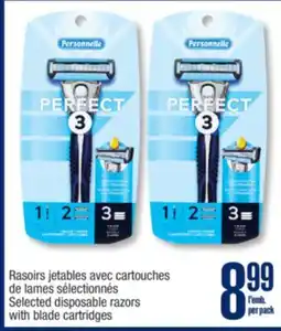 Jean Coutu PERSONNELLE Selected disposable razors with blade cartridges offer