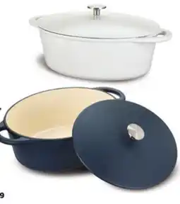 Canadian Tire MASTER CHEF 6.3-QT OVAL CAST-IRON DUTCH OVEN, WHITE OR BLUE offer
