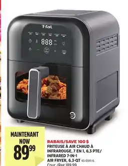 Canadian Tire T-FAL INFRARED 7-IN-1 AIR FRYER, 6.3-QT offer