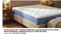 Canadian Tire SPRINGWALL COMFORT POCKET 8.5˝ QUEEN MATTRESS offer