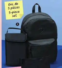 Canadian Tire 3-PC BACKPACK SET Black offer