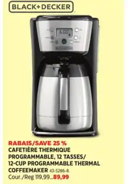 Canadian Tire CAFETIÈRE THERMIQUE PROGRAMMABLE, 12 TASSES offer