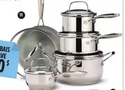 Canadian Tire CLASSIC 10-PC STAINLESS-STEEL COOKSET offer