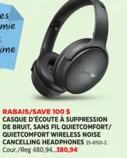 Canadian Tire QUIETCOMFORT WIRELESS NOISE CANCELLING HEADPHONES offer