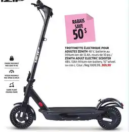 Canadian Tire IZIP ZENITH ADULT ELECTRIC SCOOTER offer