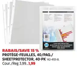 Canadian Tire SHEETPROTECTOR, 40-PK offer