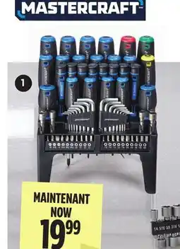 Canadian Tire MASTERCRAFT 69-PC SCREWDRIVER SET WITH WALL-MOUNTABLE STORAGE STAND offer