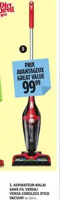 Canadian Tire VERSA CORDLESS STICK VACUUM offer