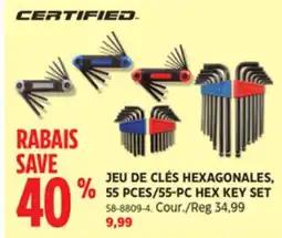 Canadian Tire 55-PC HEX KEY SET offer