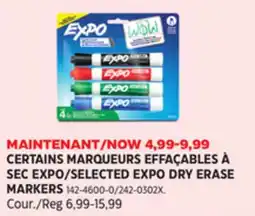 Canadian Tire CERTAINS MARQUEURS EFFAÇABLES À SEC EXPO offer