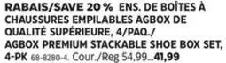 Canadian Tire AGBOX PREMIUM STACKABLE SHOE BOX SET offer