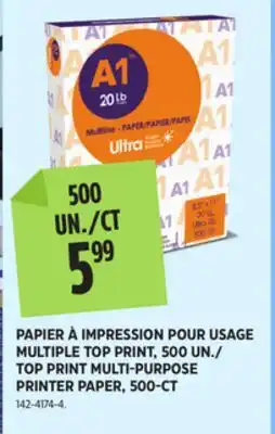 Canadian Tire PAPIER À IMPRESSION POUR USAGE MULTIPLE TOP PRINT, 500 UN offer