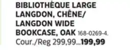 Canadian Tire LANGDON WIDE BOOKCASE, OAK offer