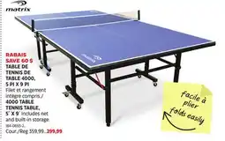Canadian Tire 4000 TABLE TENNIS TABLE offer