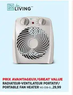 Canadian Tire For Living PORTABLE FAN HEATER offer