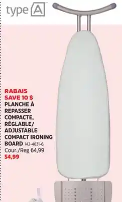 Canadian Tire TYPE A ADJUSTABLE COMPACT IRONING BOARD offer