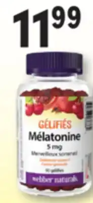 Familiprix Webber Naturals Melatonin Cherry Pomegranate gummies 90un offer