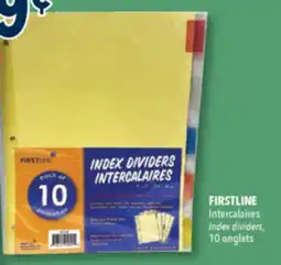 Familiprix FIRSTLINE Index dividers, 10 onglets offer