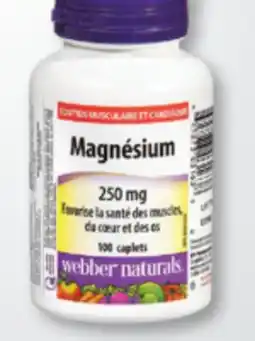 Familiprix Webber Naturals Muscle & Heart Support Magnesium caplets 100un offer