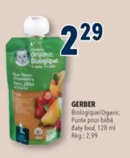 Familiprix GERBER Organic Baby food, 128ml offer