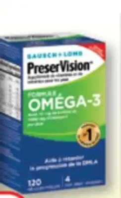 Familiprix Bausch + Lomb PreserVision soft gel vitamin and mineral supplement for eyes 120un offer