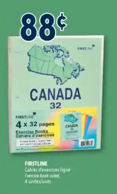 Familiprix FIRSTLINE, Exercice book ruled, 4 unités/units offer