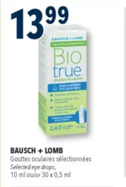 Familiprix BAUSCH + LOMB Selected eye drops, 10ml ou/or 30x 0,5ml offer