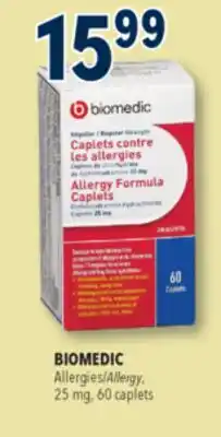 Familiprix Biomedic allergy formula caplets regular strength 60un offer