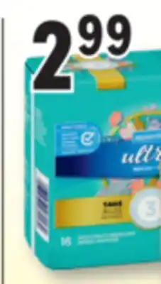 Familiprix Essentiel ultra thin long pads no wings 16un offer