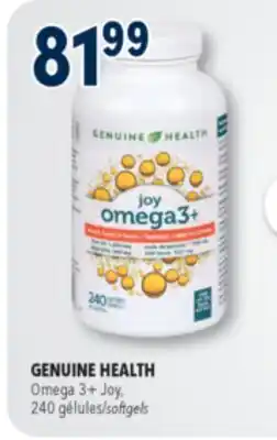 Familiprix Genuine Health omega-3 softgels 240un offer