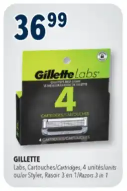 Familiprix GILLETTE Labs Cartridges, 4units or Styler Razors 3 in 1 offer