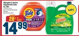 Marché Adonis DÉTERGENT À LESSIVE SÉLECTIONNÉS GAIN OU TIDE | GAIN OR TIDE SELECTED LAUNDRY DETERGENT offer