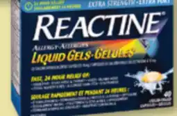 Familiprix Reactine extra strength allergy liquid gels 40un offer