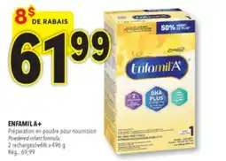 Familiprix Enfamil A+ eco-value pack refills milk-based infant formula 2un offer