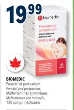 Familiprix Biomedic Multivitamins and Minerals Prenatal and Postpartum tablets 120un offer