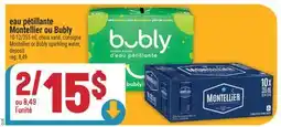 Marché Adonis eau pétillante Montellier ou Bubly | MONTELLIER OR BUBLY SPARKLING WATER offer