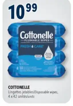Familiprix COTTONELLE Disposable wipes, 4 x 42 units offer