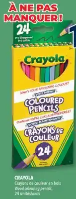 Familiprix CRAYOLA Crayons Wood colouring pencils 24units offer