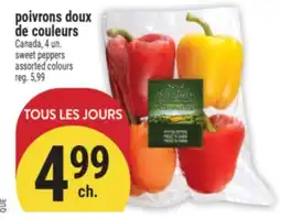 Marché Adonis POIVRONS DOUX DE COULEURS | SWEET PEPPERS ASSORTED COLOURS offer